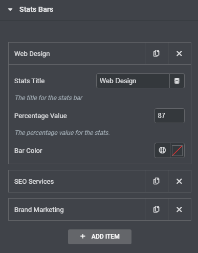 Progressbars input